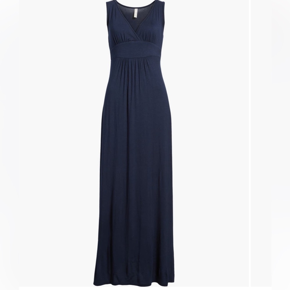 Nordstrom brand Loveapella V-Neck Jersey Maxi Dress Sz 12P
